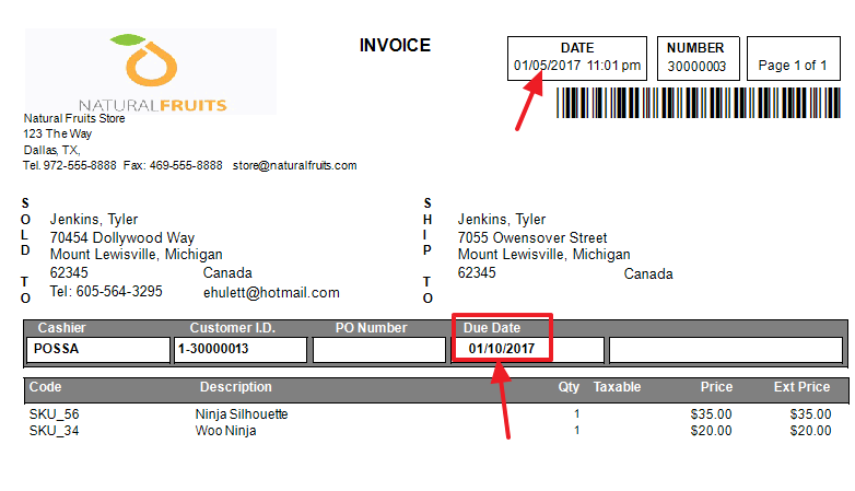 Special Attribute Setting Up A Due Date For A R Customer Invoices 