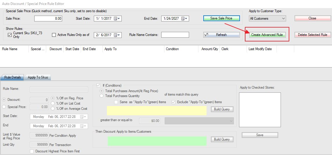 Creating a discount between a LIST PRICE and SALE PRICE