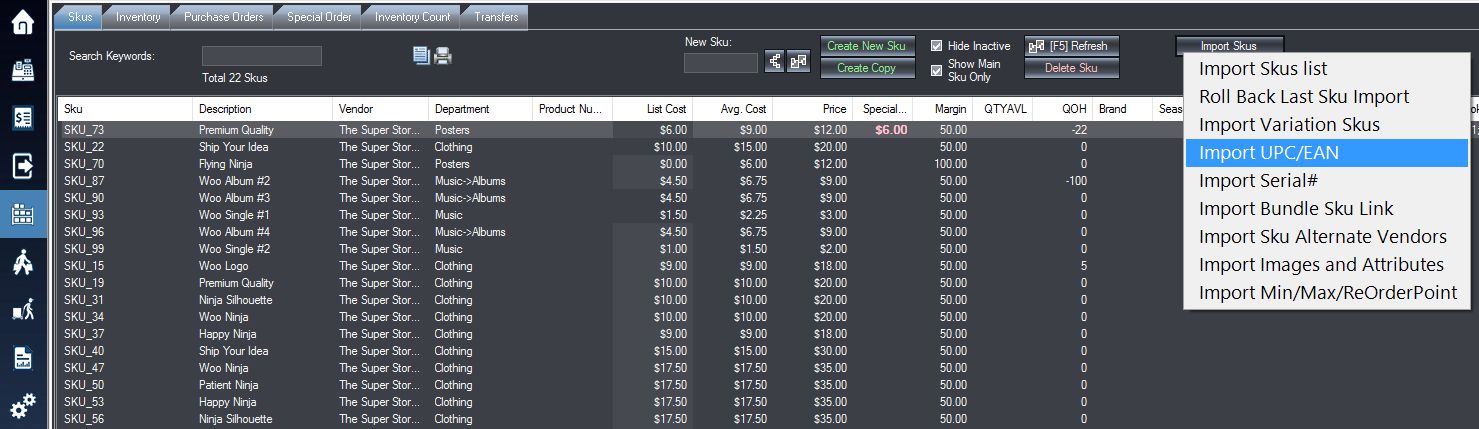 Importing UPC Lookup codes with Excel WooPOS Support