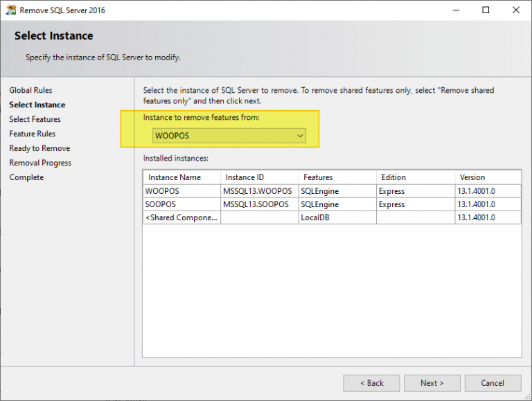 uninstall-sql-server - WooPOS Support